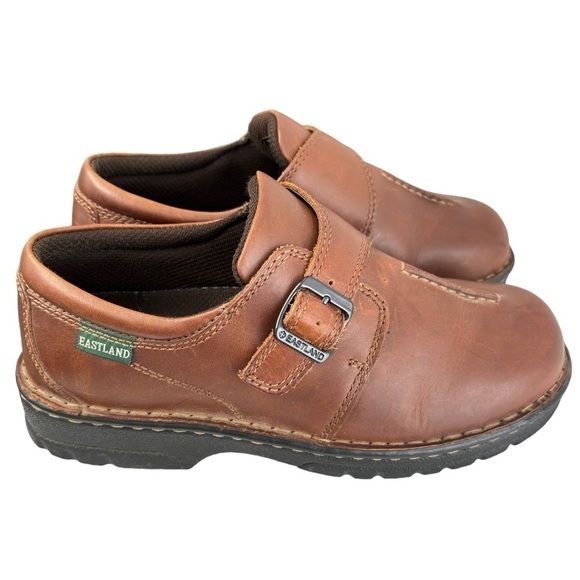 Eastland Womens Syracuse Chunky Oxford Shoes Brown Comfort Leather Size 8.5 Wide - Picture 8 of 13